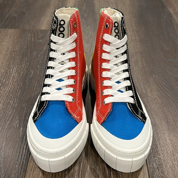 Good News Juice Multi Color High Top Sneakers Size 7 - Picture 1 of 8